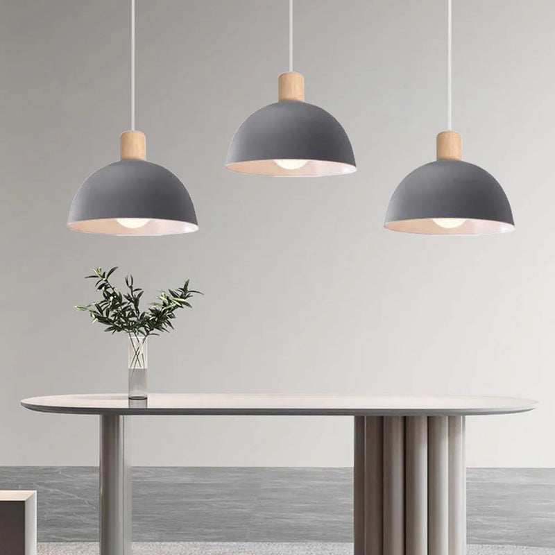 lustre nordique led en bois pour décoration maison