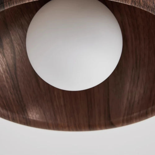 Minimalistischer Retro-Deckenleuchte aus Holz für kreative Dekoration - vue 6 sur 8