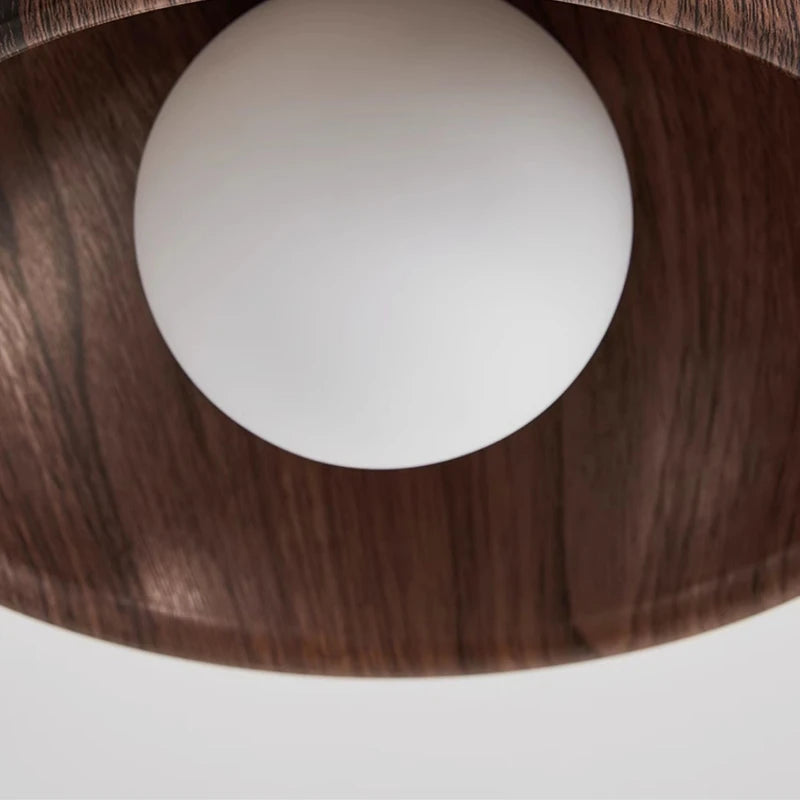 Minimalistischer Retro-Deckenleuchte aus Holz für kreative Dekoration - vue 5 sur 8