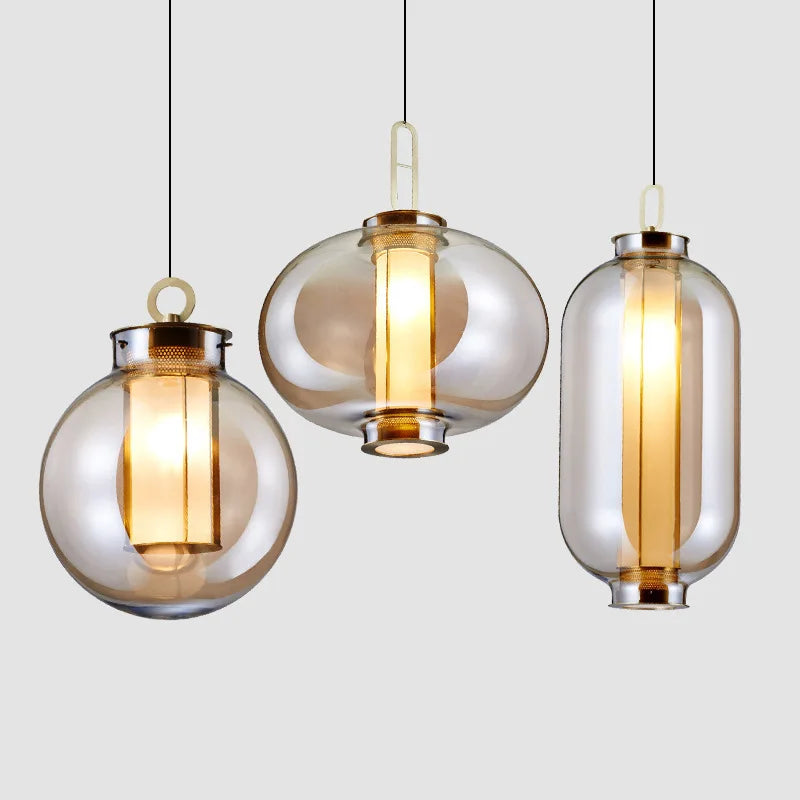suspension verre design rétro moderne intérieur - vue 3 sur 11