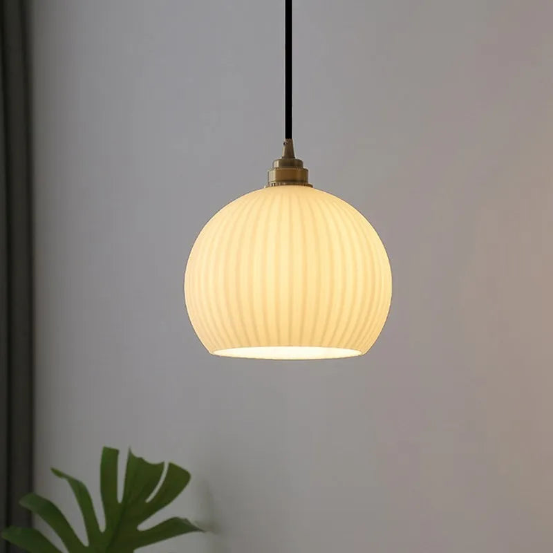 Suspension LED en cuivre rétro - vue 4 sur 12