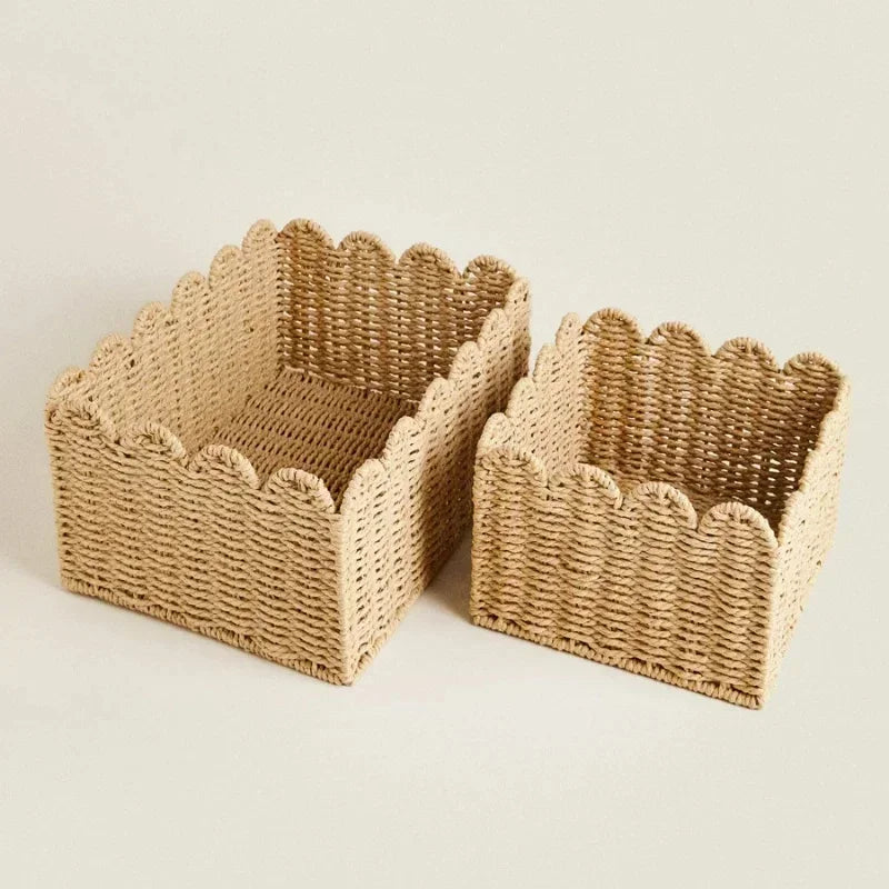 panier de rangement tissé en corde pour divers usages - vue 5 sur 7