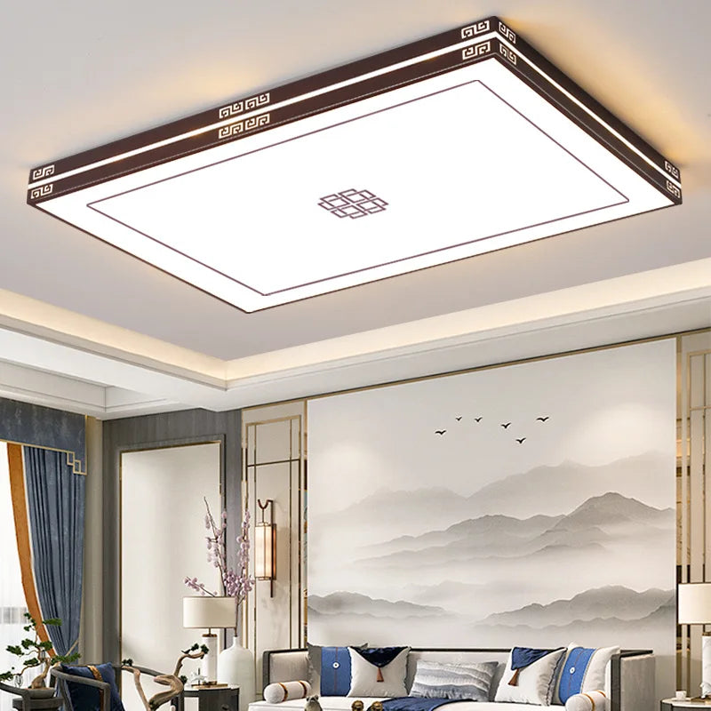 lustre rectangulaire à led pour éclairage intérieur moderne - vue 5 sur 14