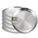 Ensemble 6 assiettes inox pour barbecue cuisine