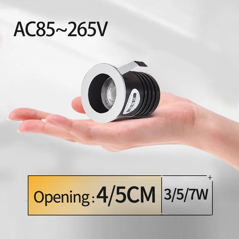 plafonnier mini projecteur encastré anti éblouissant pour intérieur - vue 4 sur 8