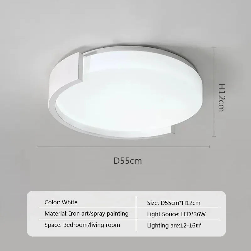 Runde LED-Deckenleuchte im nordischen Stil für Esszimmer, Wohnzimmer, Balkon, Flur und Eingangsbereich – Moderner Kronleuchter