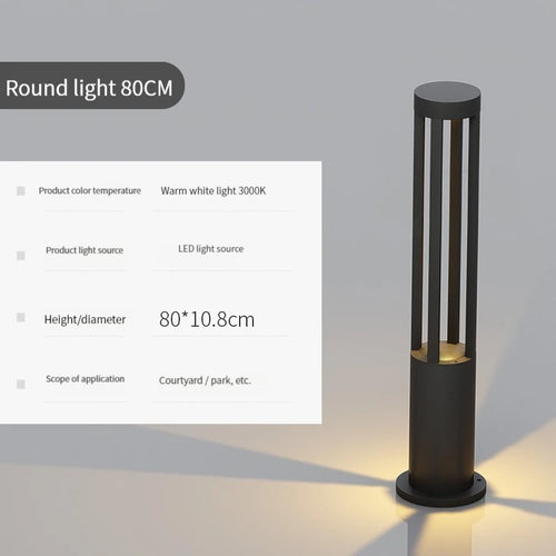 Moderne LED-Gartenleuchte aus Aluminium, wasserdicht für den Außenbereich - vue 9 sur 21