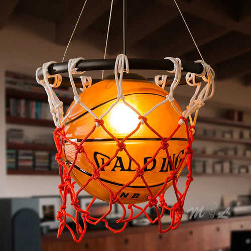 suspension en acrylique avec design panier de basket-ball - vue 3 sur 8