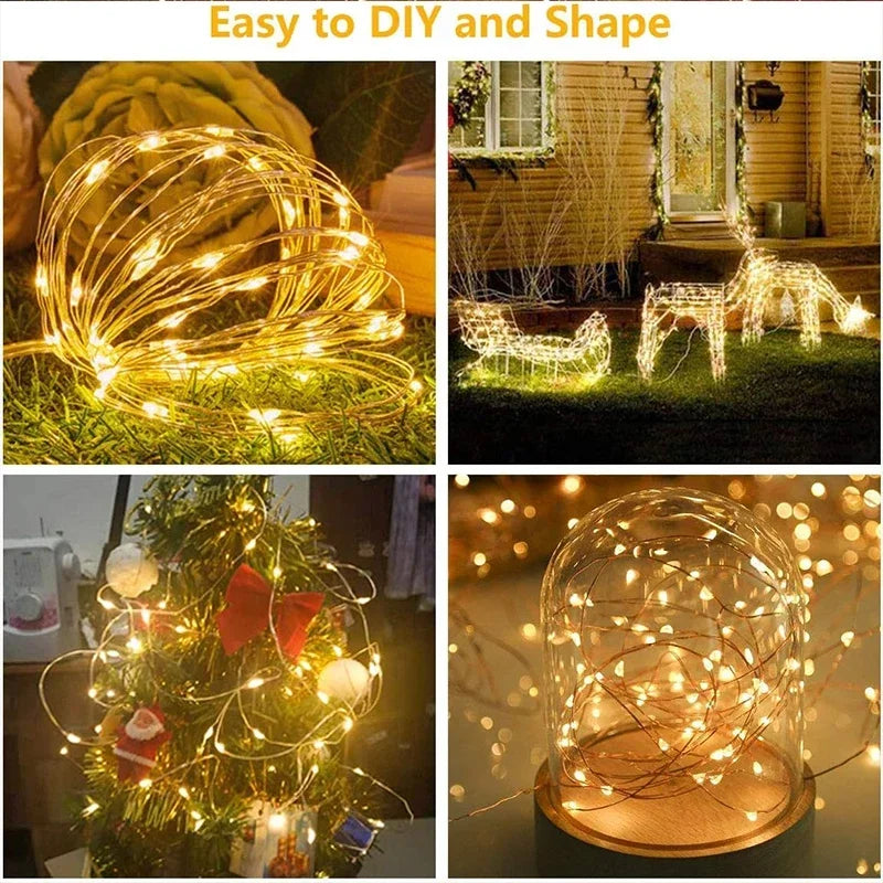 guirlande lumineuse rideau led usb pour décorations festives et célébrations - vue 6 sur 9