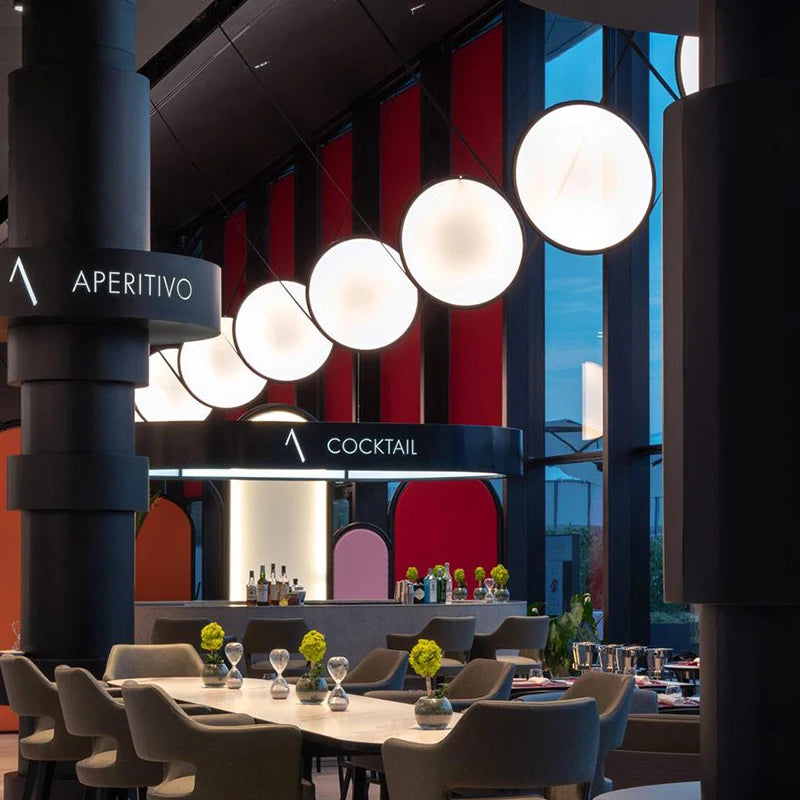 lustre décoratif géométrique pour bar et restaurant - vue 6 sur 11
