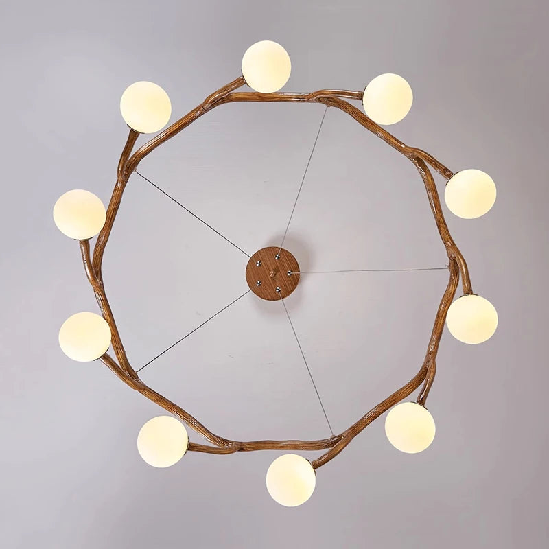 Lustre design led branches d'arbre dois design moderne décoratif d'intérieur - vue 6 sur 13