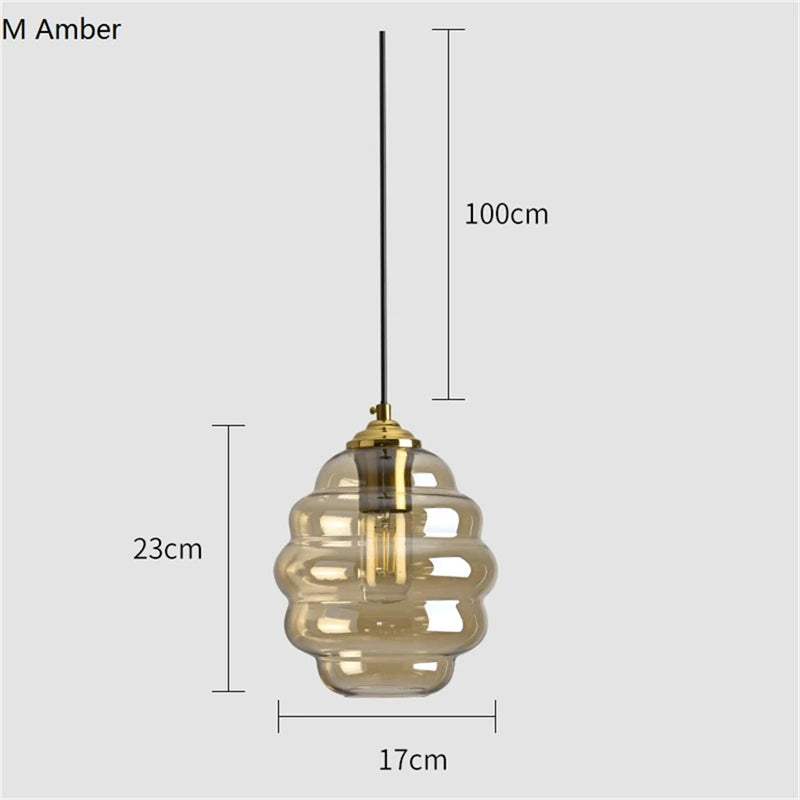 Moderne Pendelleuchte aus nordischem Glas mit Kugelschirm - vue 4 sur 15