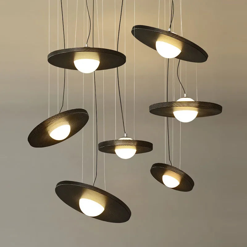 Modern minimalist restaurant chandelier designer, personalized coffee shop bar counter decoration lighting, bedroom bedside lamp - vue 4 sur 9