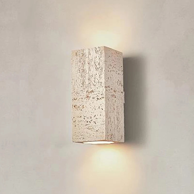 Applique Led Wabi-sabi carrée en ciment nordique - vue 4 sur 11