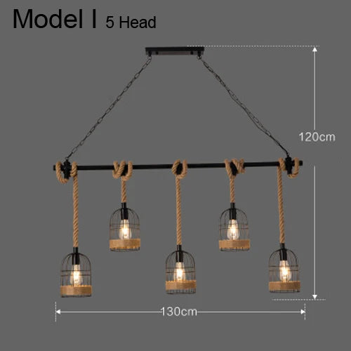 suspension rustiques industrielles avec corde pour intérieur - vue 16 sur 21