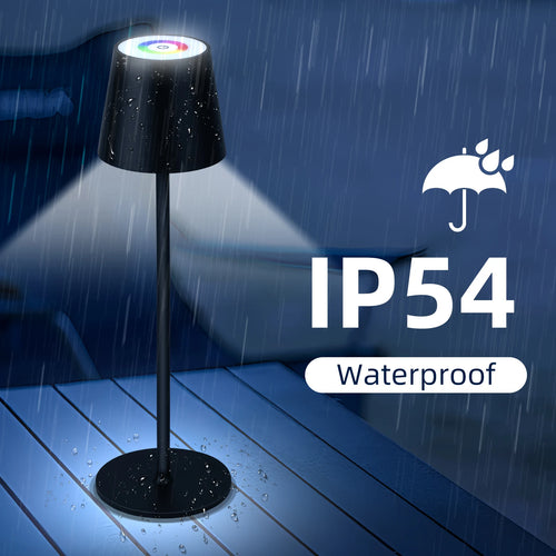 lampe de bureau led ambiance sans fil chargement usb - vue 3 sur 6