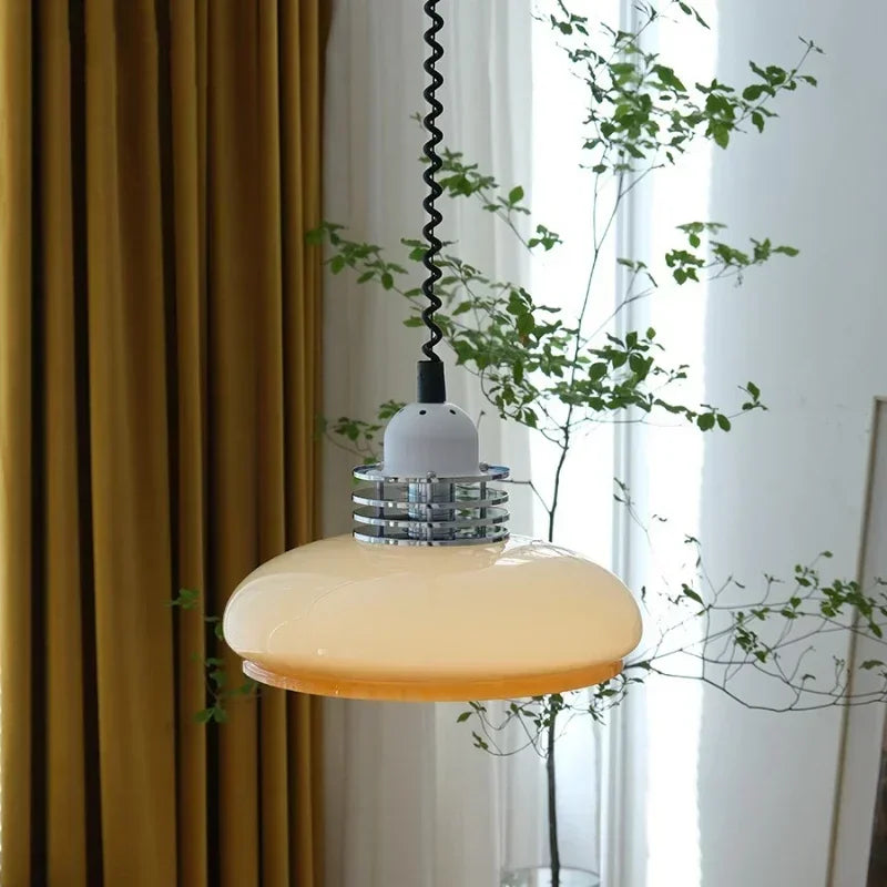 Bauhaus Glass Pendant Light Medieval Suspension Chandeliers Ceiling Hanging Lamp - vue 5 sur 6