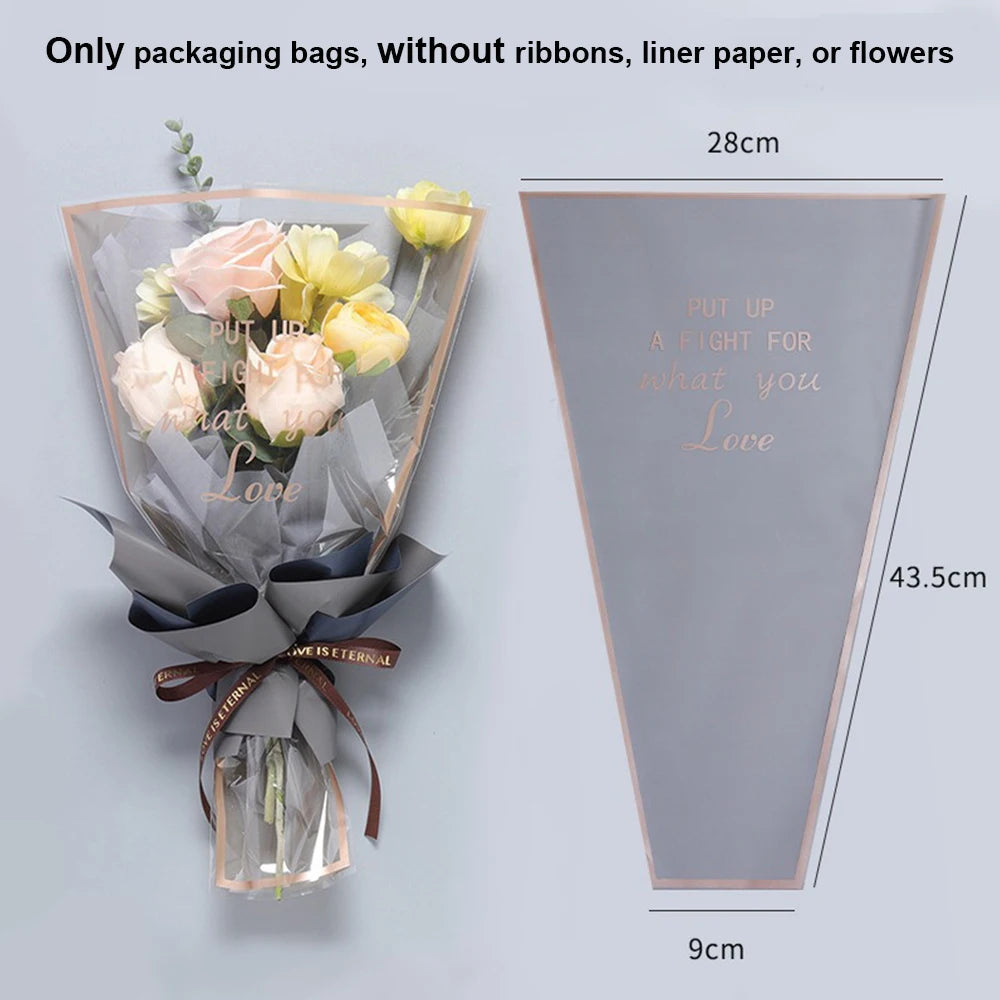 lot de 50 sachets imperméables pour roses à offrir pour la saint valentin - vue 6 sur 18