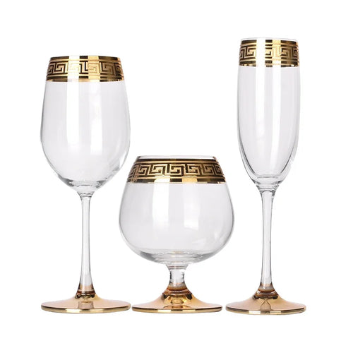 Verre champagne cristal style europeen bordure elegante