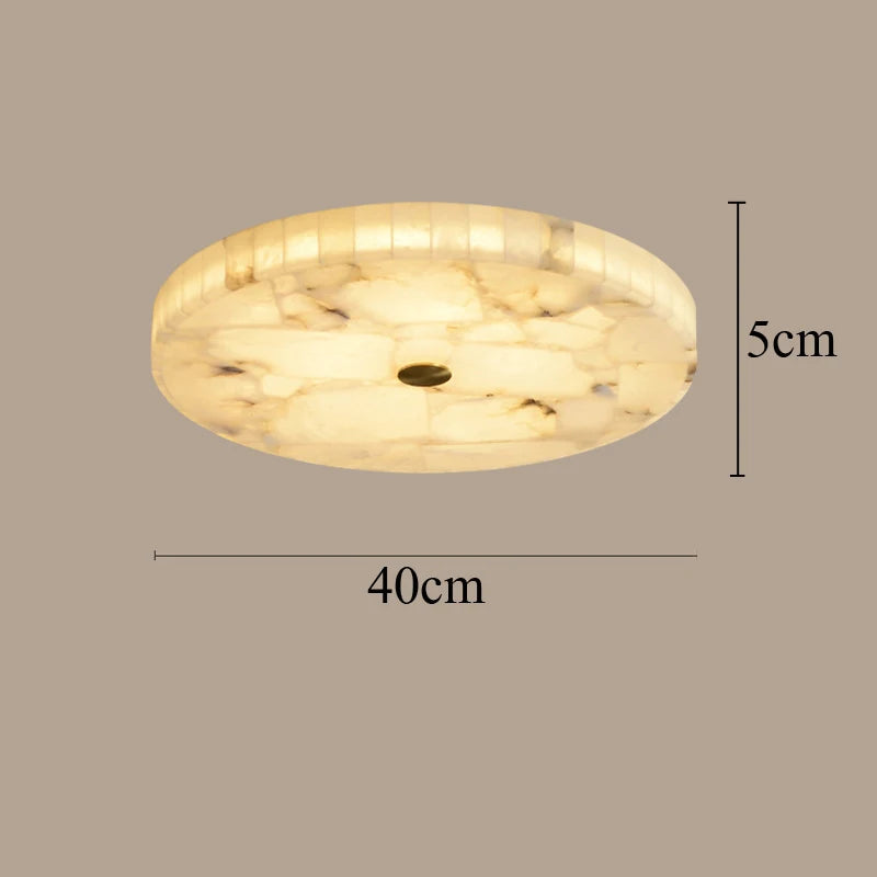 plafonnier led circulaire en marbre texture naturelle style européen