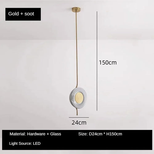 Moderner Glas-Kronleuchter für minimalistische Inneneinrichtung - vue 9 sur 8