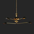 lustre rétro en cuivre lampe créative à bras long design industriel