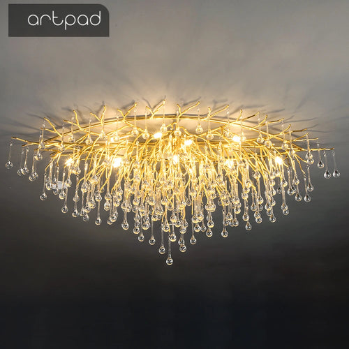 Nordischer LED-Kronleuchter aus Kristall für elegantes Ambiente - vue 3 sur 16
