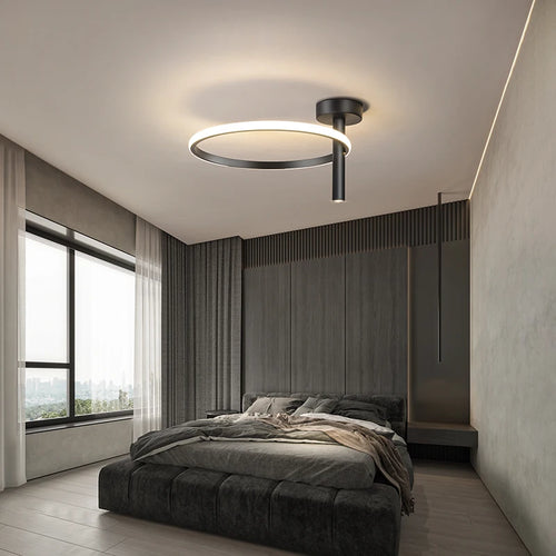Moderner LED-Deckenleuchte Minimalistisch Ringförmig für Wohnräume - vue 2 sur 24
