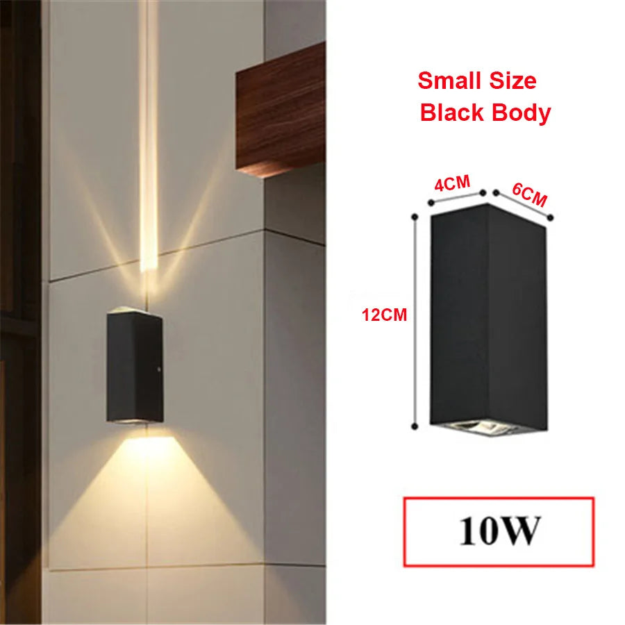 applique murale led extérieure moderne étanche en aluminium - vue 12 sur 15
