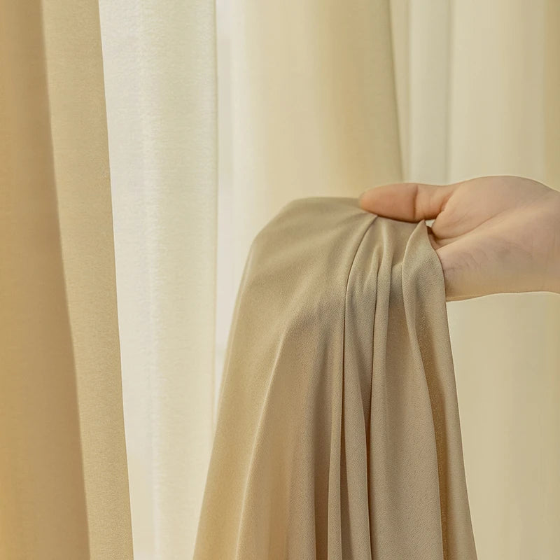 Rideau minimaliste translucide plissé isolant pour salon chambre