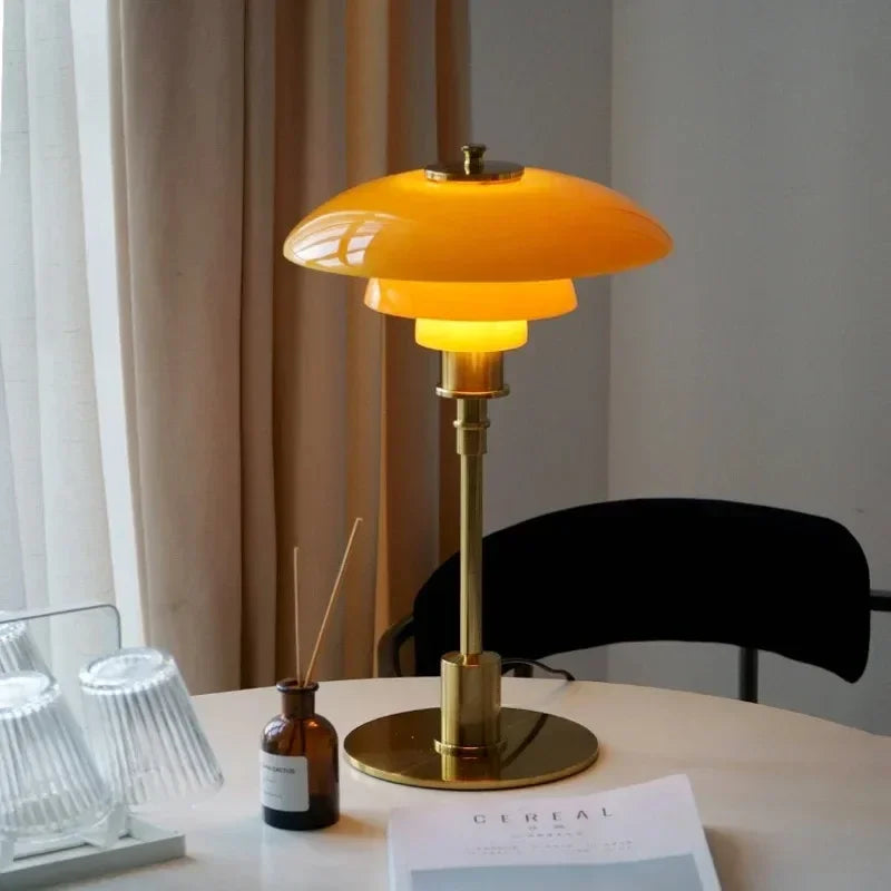 lampe de table led design nordique rétro style danois élégant - vue 4 sur 10