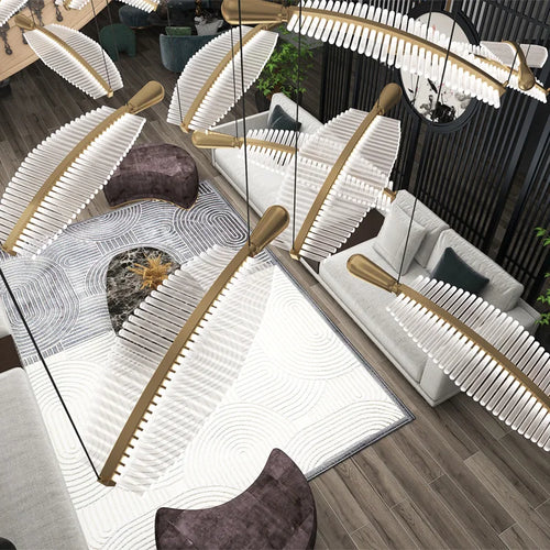Design-Kronleuchter aus Glas für ein elegantes Interieur - vue 6 sur 20