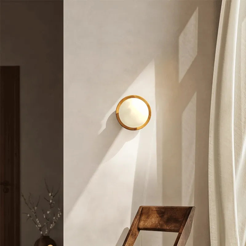 Applique murale Intérieur nordique rétro crème tête de lit LED - vue 6 sur 7