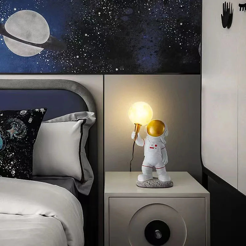 Lampe table Astronaute G9 3D Lune Veilleuse Enfant