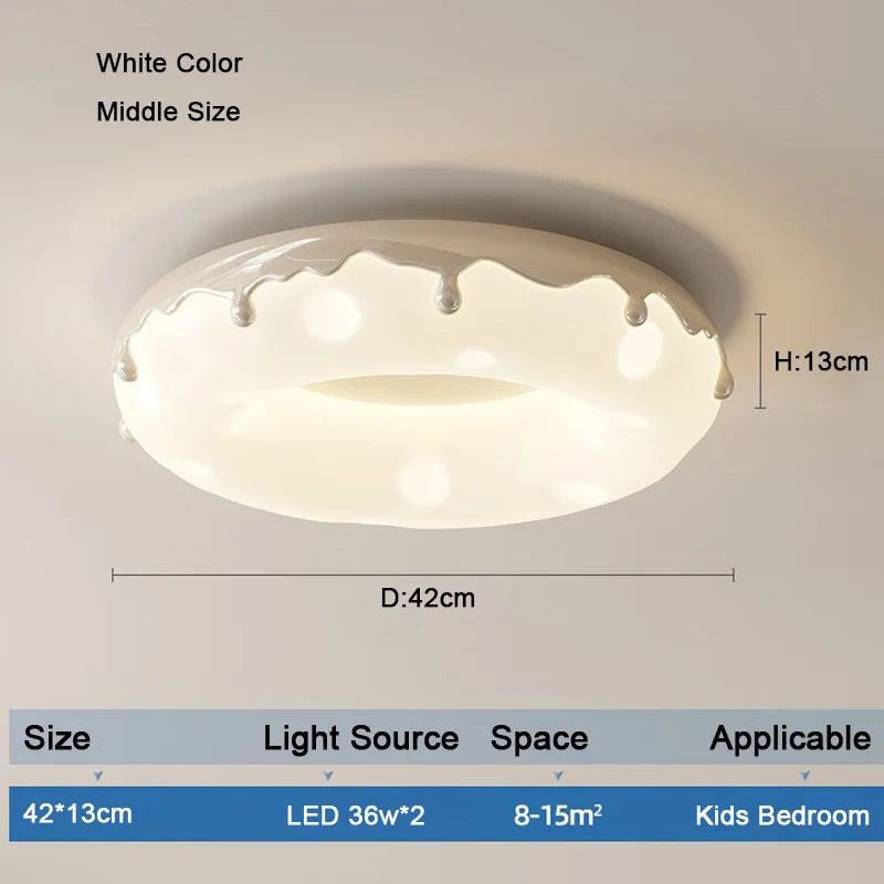 LED-Deckenleuchte Design Minimalistisch Dekorative Donut-Form - vue 13 sur 14
