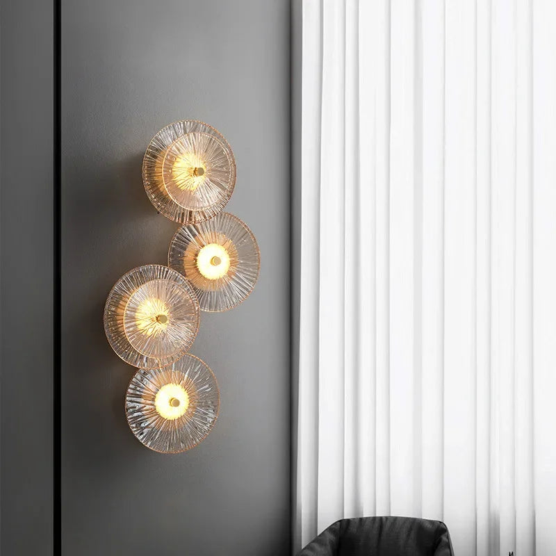 Applique moderne salon fond décoration créative couloir chambre restaurant verre lumières Led applique couloir éclairage - vue 7 sur 10