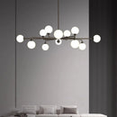 lustre moderne en verre suspendu pour décoration maison
