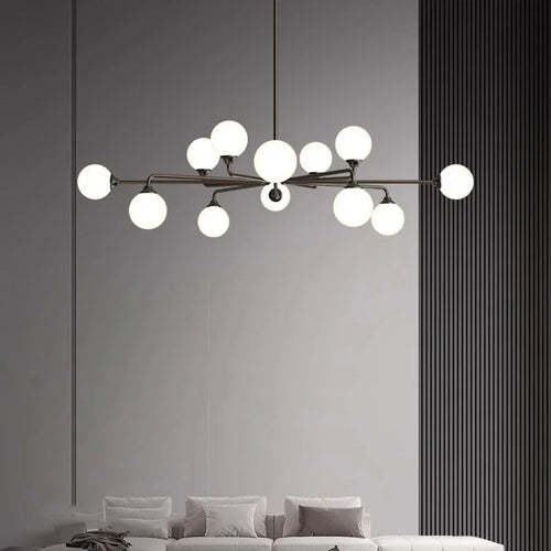 lustre moderne en verre suspendu pour décoration maison
