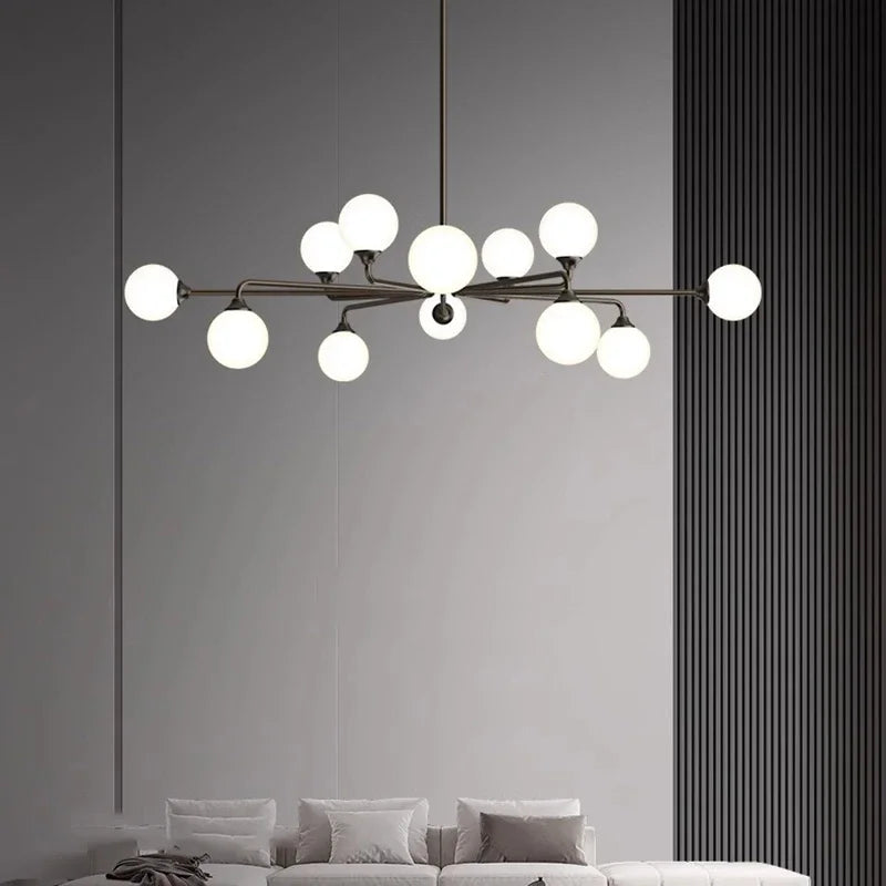 lustre moderne en verre suspendu pour décoration maison - vue 3 sur 8