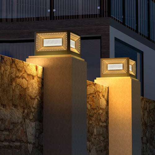 lampe de pelouse solaire moderne pour éclairage extérieur