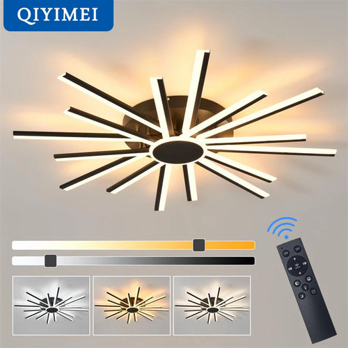 Plafonnier led intelligent moderne à intensité variable avec télécommande