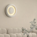 applique murale led ronde lune intensités variables art déco résine
