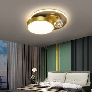 Kreisförmige LED-Deckenleuchte im nordischen Design für moderne Innenräume