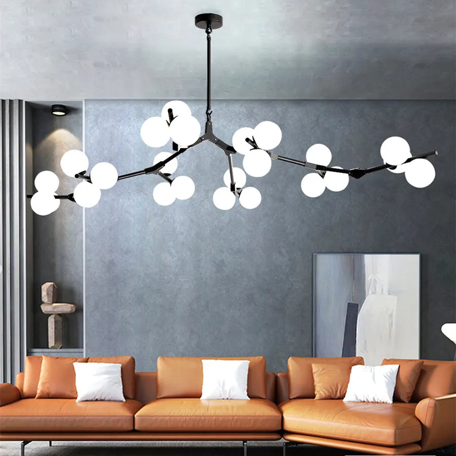 Pendelleuchte aus molekularem Glas im postmodernen Stil für elegantes Interieur - vue 2 sur 11