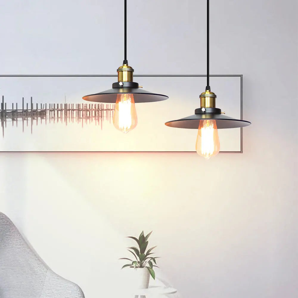 lampes suspendues rétro industrielles pour éclairage intérieur vintage - vue 5 sur 8
