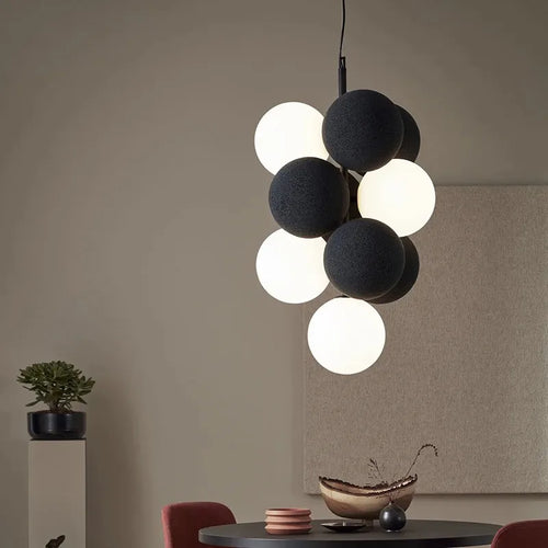 lustre créatif en velours pour un éclairage haut de gamme - vue 4 sur 12
