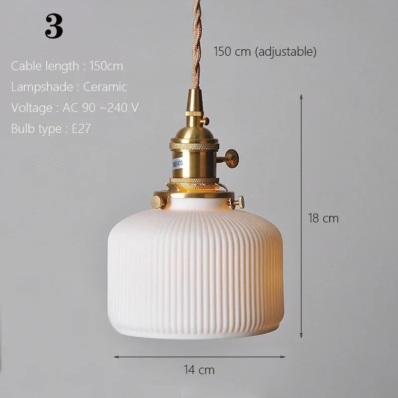 Japanische Pendelleuchte aus Keramik nordisches Design - vue 11 sur 21