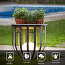 lampe solaire imperméable en treillis pour jardin villa table