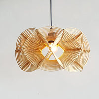 Lampe créative en rotin minimaliste faite à la main