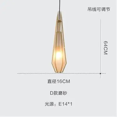 suspension art déco diamant pour éclairage intérieur et extérieur - vue 8 sur 15